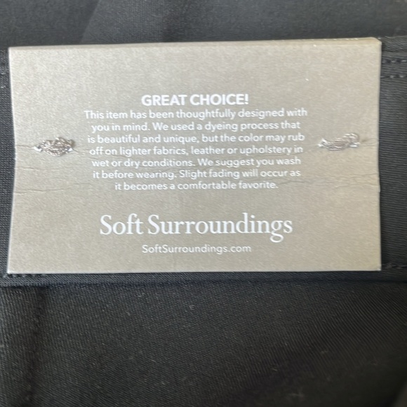 NWT Soft Surroundings BLACK SOFT ESSENTIAL PONTE LEGGINGS Petite Large ANKLE - Picture 6 of 7
